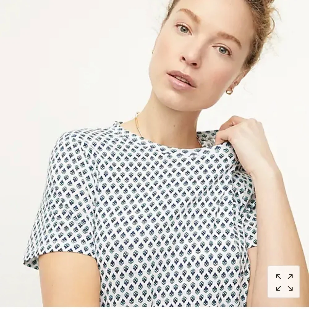 J Crew vintage cottoncrewneck printed Tshirt AW771